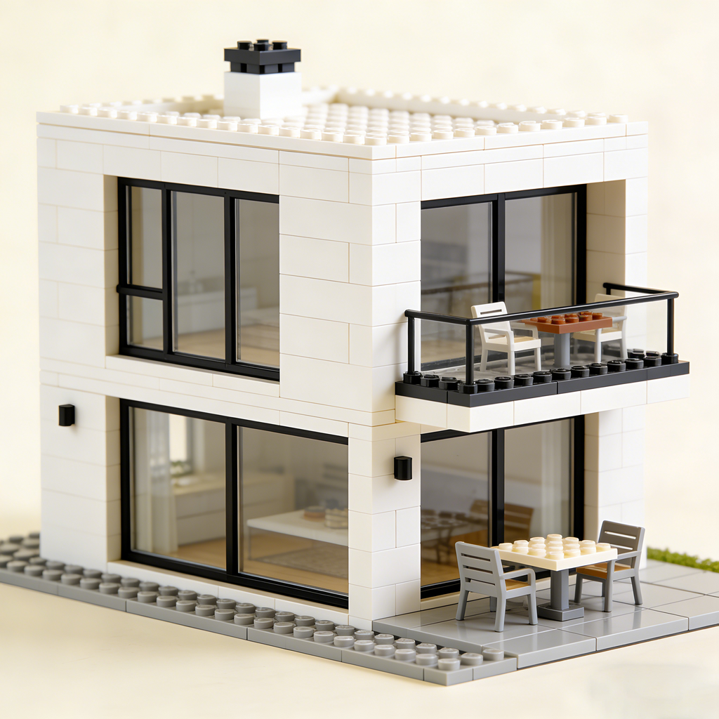 Modern Skyline Villa Building Set