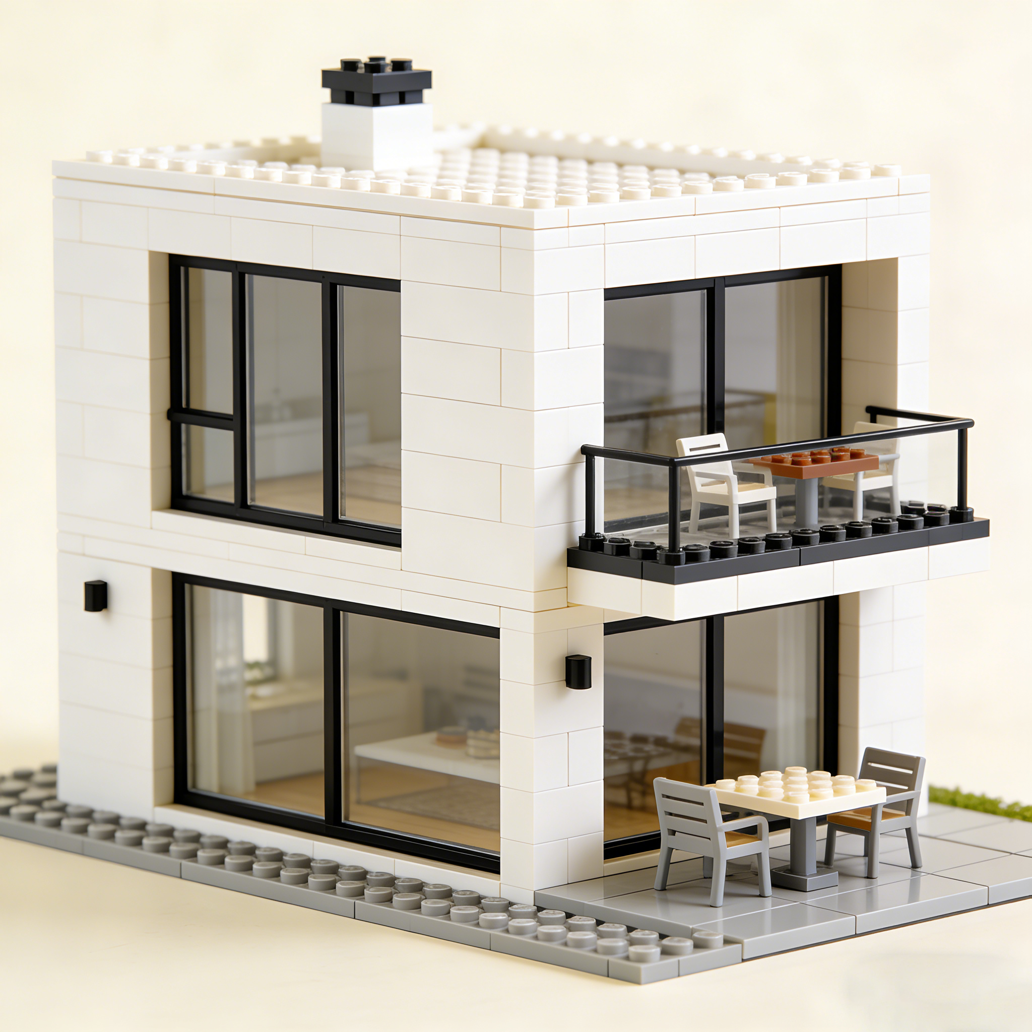 Modern Skyline Villa Building Set