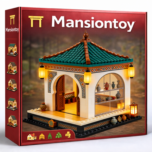 Golden Lantern Pavilion Building Set